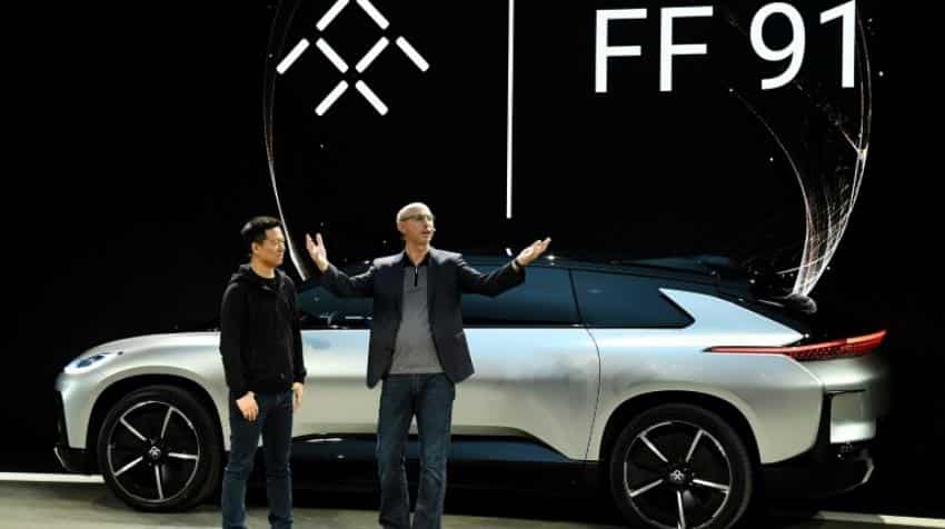 Electric car start-up Faraday Future unveils first production car