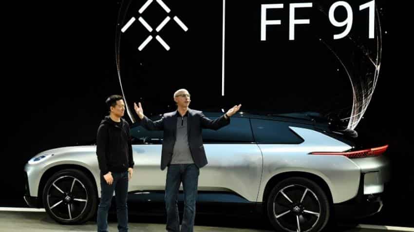 Electric car start-up Faraday Future unveils first production car Electric car start-up Faraday Future unveils first production car