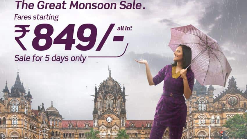 After IndiGo now Vistara announces Great Monsoon Sale; fares starting at Rs 849