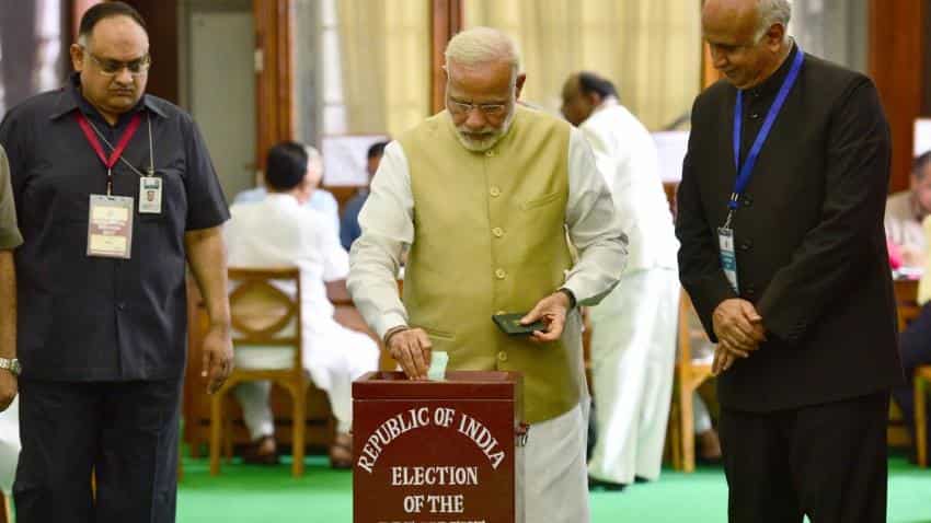 PM Narendra Modi, Shah among first to vote in Presidential election