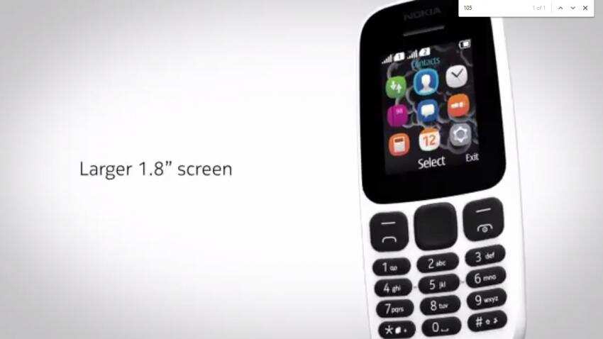 Nokia 105 to be available in stores on July 19; starts at Rs 999 Nokia 105 to be available in stores on July 19; starts at Rs 999