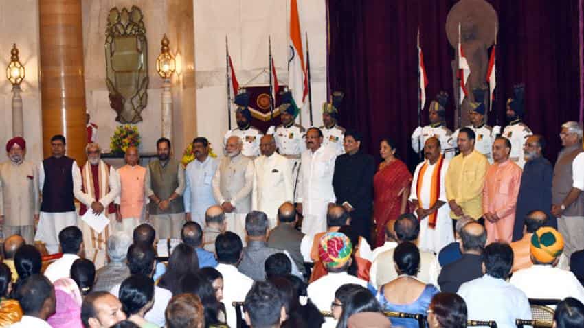 Four ministers enter PM Modi&#039;s Cabinet; Prabhu no longer Railway minister