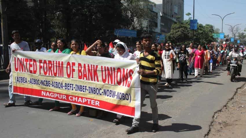 Bank Unions hold protest march; Here's are the list of demands Bank Unions hold protest march; Here's are the list of demands