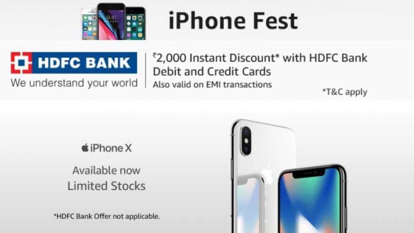 Amazon begins Apple iPhone fest sale on iPhone X, offers iPhone 8 for Rs 59,000 Amazon begins Apple iPhone fest sale on iPhone X, offers iPhone 8 for Rs 59,000