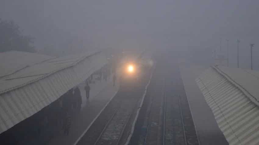 Misty Tuesday morning in Delhi, 18 trains cancelled