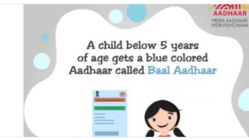 Aadhaar card for children below 5 years of age launched by UIDAI 