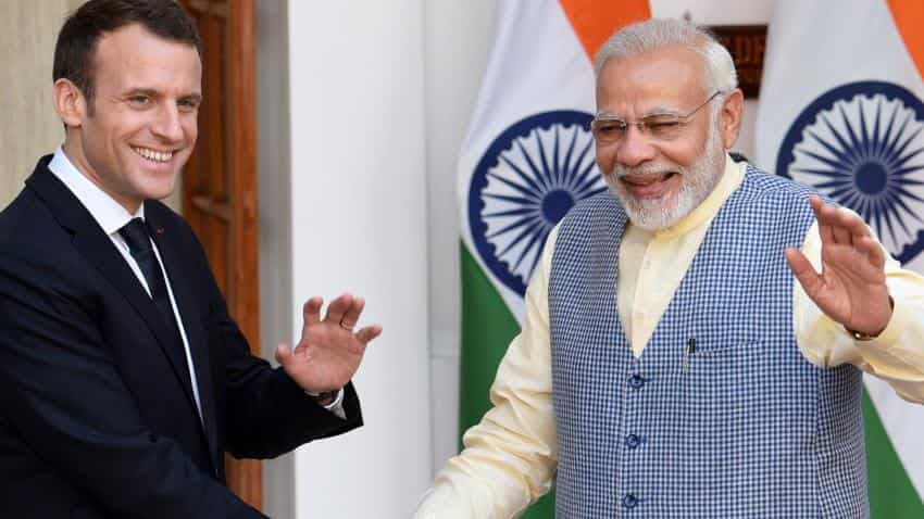 Narendra Modi, Macron meet: India, France ink 14 pacts including on nuclear energy, security