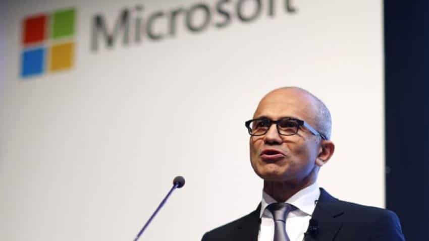 Microsoft chief Satya Nadella hails advancements in India Microsoft chief Satya Nadella hails advancements in India