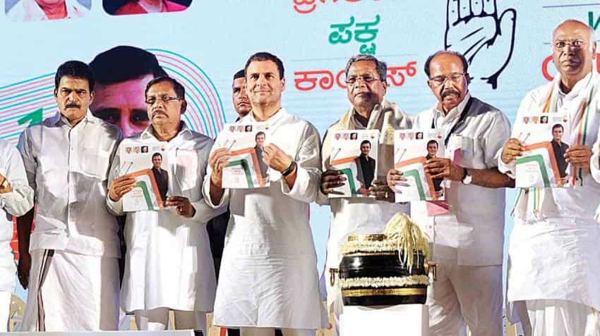 Karnataka assembly elections 2018 Congress manifesto vows free phones, jobs, more Karnataka assembly elections 2018 Congress manifesto vows free phones, jobs, more