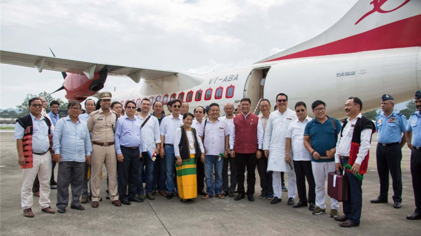 First commercial flight lands in Arunachal Pradesh with CM Pema Khandu on board