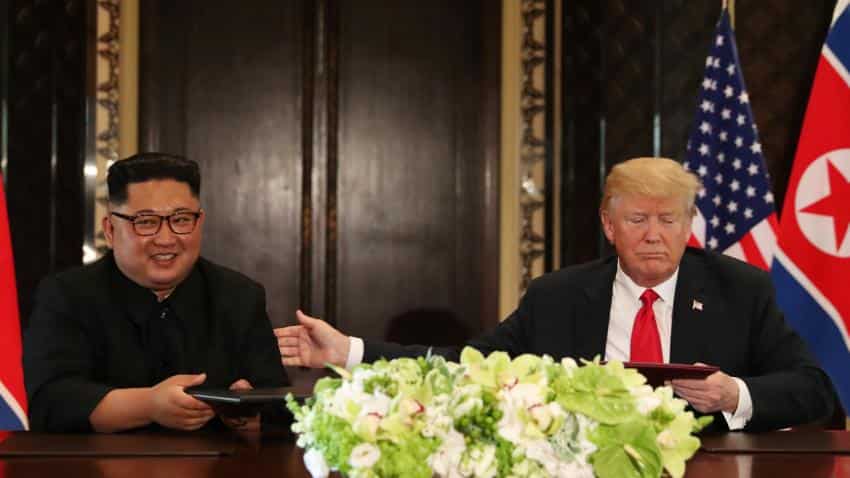 President Trump offers to end Korea war games after historic Kim summit