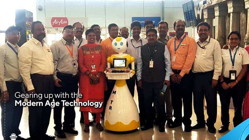 Chennai Airport takes next step in aviation, deploys robots to greet you Chennai Airport takes next step in aviation, deploys robots to greet you