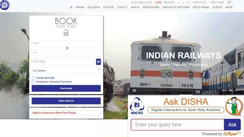 Are you facing problems at IRCTC? Just Ask Disha! Are you facing problems at IRCTC? Just Ask Disha!