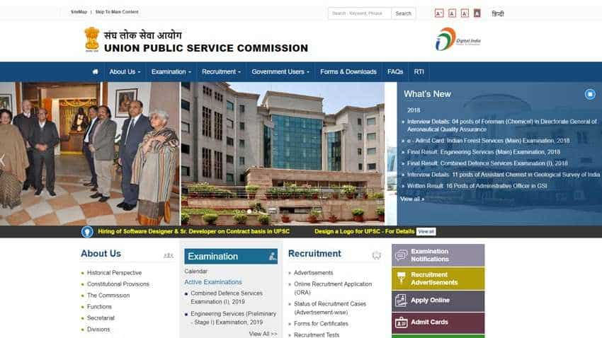 UPSC recruitment 2018: Applications invited for direct recruitment of these posts; Check upsconline.nic.in