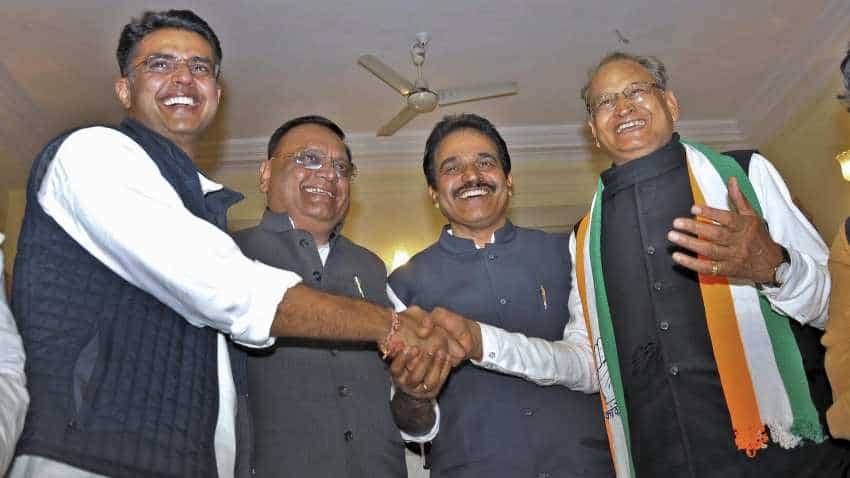 Congress single-largest party in Rajasthan with 99 seats, BJP gets 73 Congress single-largest party in Rajasthan with 99 seats, BJP gets 73