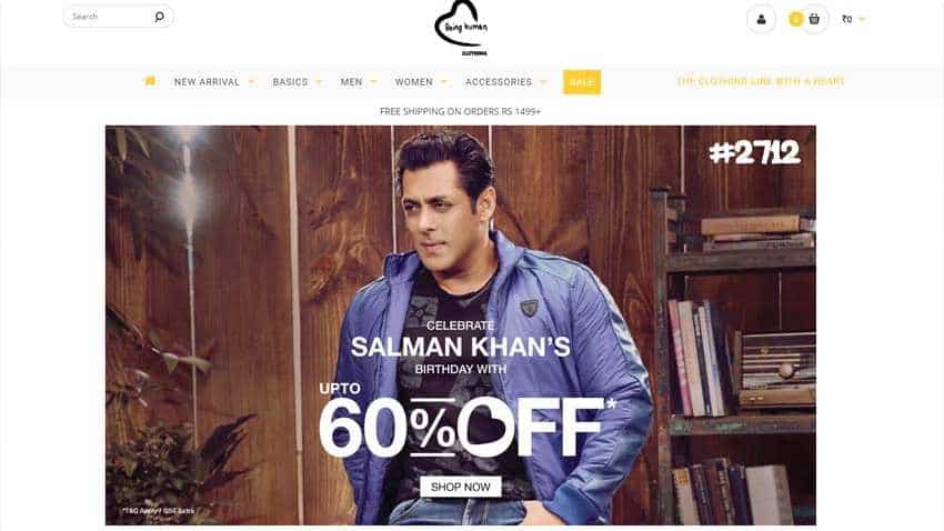 Salman Khan birthday: Massive discounts on Being Human products as 'Sultan' turns 52 Salman Khan birthday: Massive discounts on Being Human products as 'Sultan' turns 52