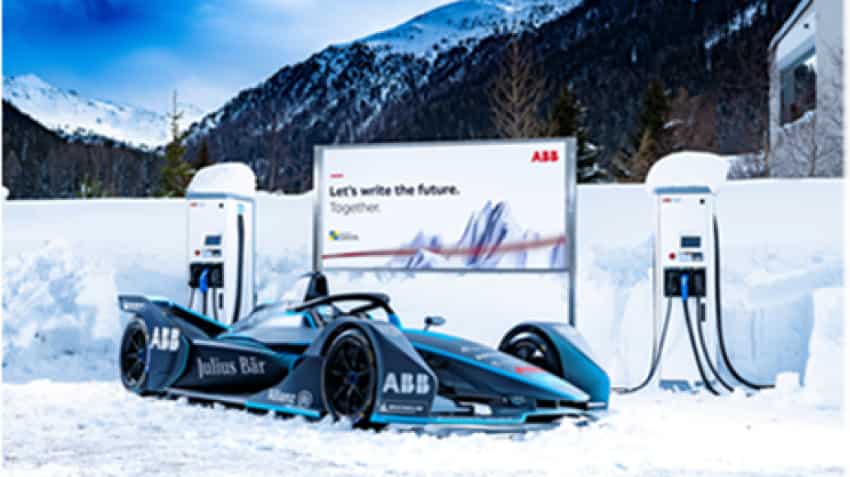ABB at WEF Davos powers first electric shuttle, brings Formula E racing car to Swiss mountains