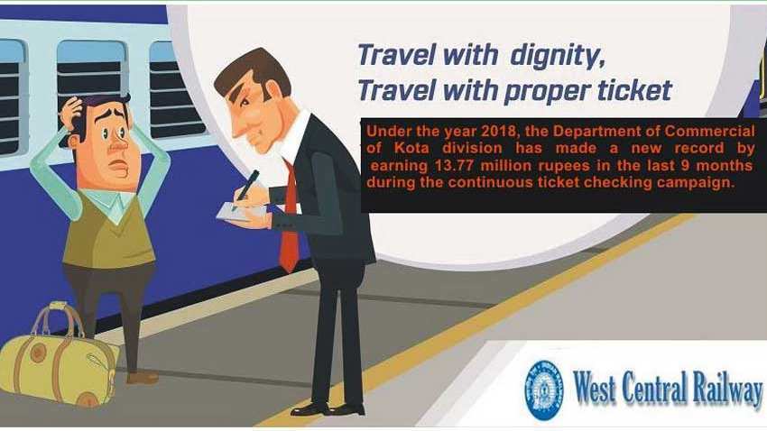 Kota railway earned Rs 15 crore as fines for ticket-less travel Kota railway earned Rs 15 crore as fines for ticket-less travel