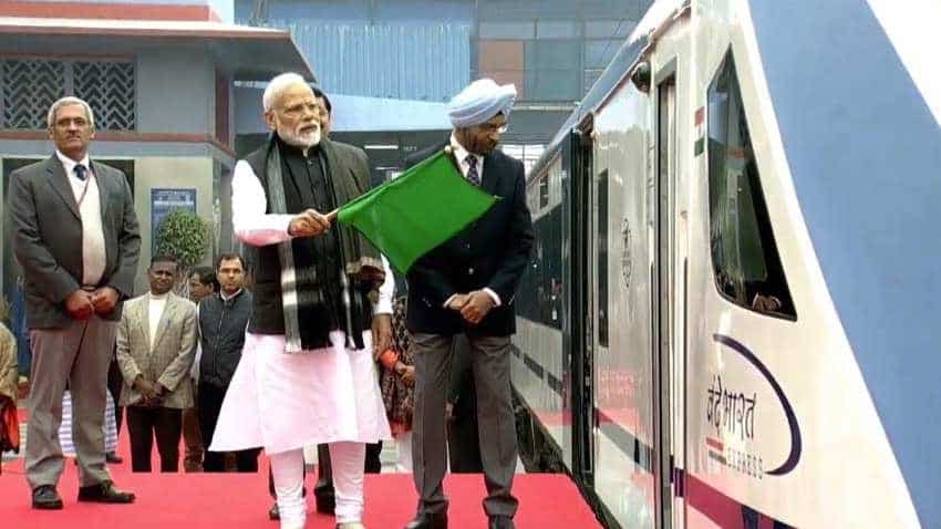 Train 18 launch Highlights: PM Modi flags off Vande Bharat Express; says railways has recruited 1.2 lakh people in last four years Train 18 launch Highlights: PM Modi flags off Vande Bharat Express; says railways has recruited 1.2 lakh people in last four years