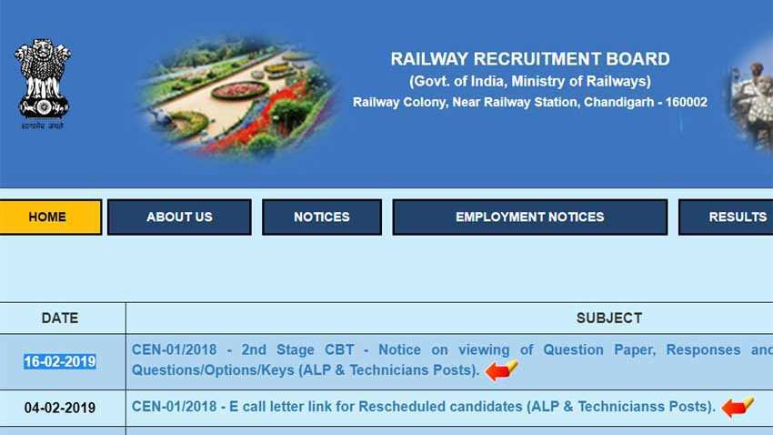Check RRB ALP and Technician CBT 2 answer key 2019 here