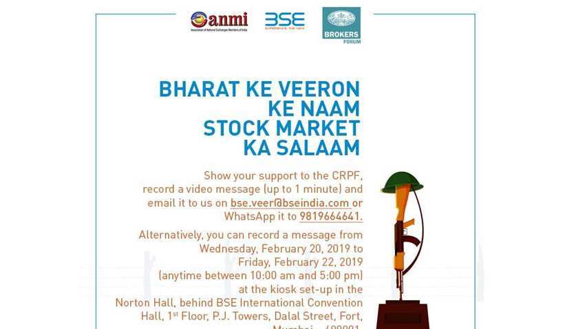 BSE salutes Pulwama martyrs, gives chance to pay tribute BSE salutes Pulwama martyrs, gives chance to pay tribute