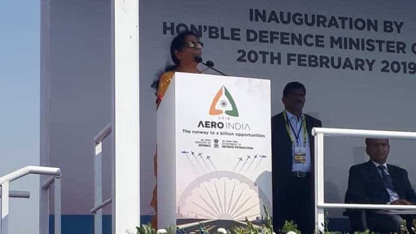 Aero India 2019: Defence minister Nirmala Sitharaman invites investors in aero space, other sectors Aero India 2019: Defence minister Nirmala Sitharaman invites investors in aero space, other sectors