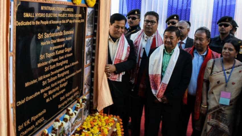 9 MW Myntriang Small Hydro Electric Project inaugurated by Assam CM Sarbananda Sonowal