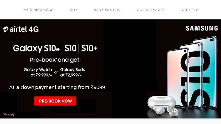 Samsung Galaxy S10 for just Rs 9,099 on Airtel store - Here is how; its undiscounted price is Rs 66,900