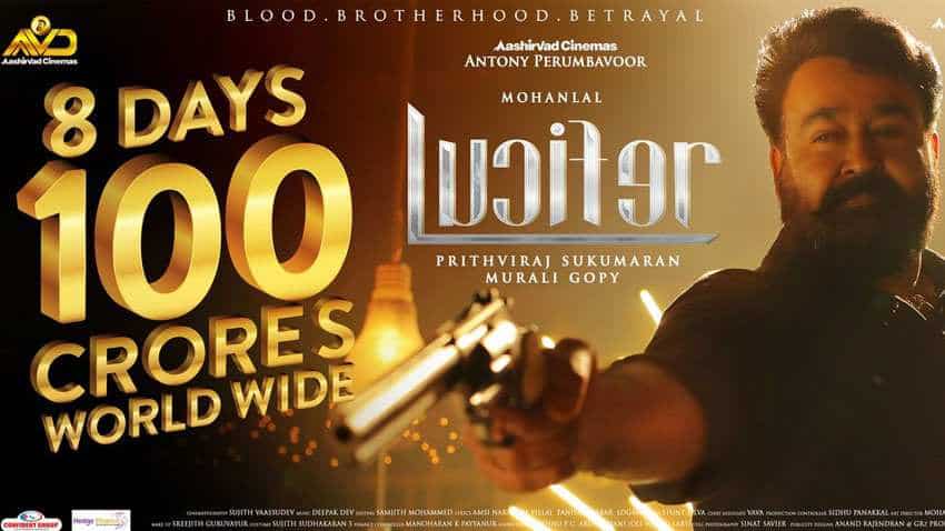 Lucifer: Rs 100 cr in just 8 days! Superstar Mohanlal starrer creates big  box-office collection record | Zee Business