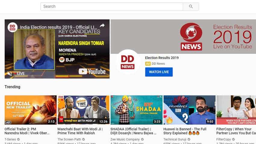Prasar Bharati joins hands with Google for Lok Sabha election 2019 results live streaming