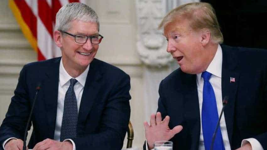 Trump talks trade with Apple CEO Cook as China dispute looms
