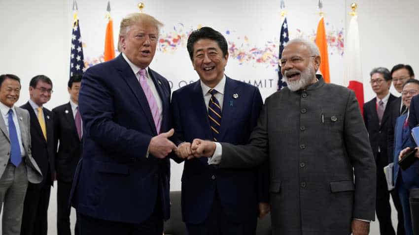 G20 Summit: PM Modi, Trump, Abe discuss Indo-Pacific, connectivity, infrastructure development G20 Summit: PM Modi, Trump, Abe discuss Indo-Pacific, connectivity, infrastructure development
