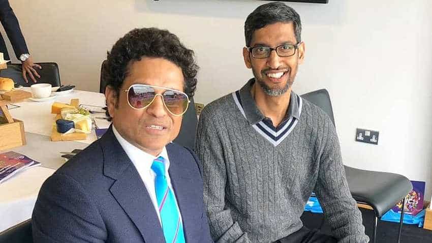 When Sachin Tendulkar meets Google CEO Sundar Pichai you get 'Sundar pic-hai' When Sachin Tendulkar meets Google CEO Sundar Pichai you get 'Sundar pic-hai'