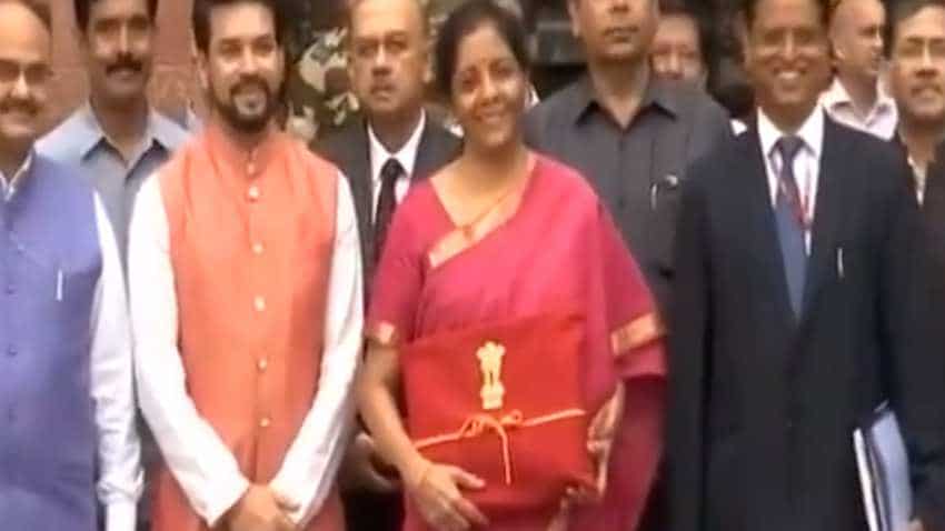 WATCH: Modi govt makes history! No Budget Briefcase! Nirmala Sitharaman carries &#039;red cover&#039; to Parliament