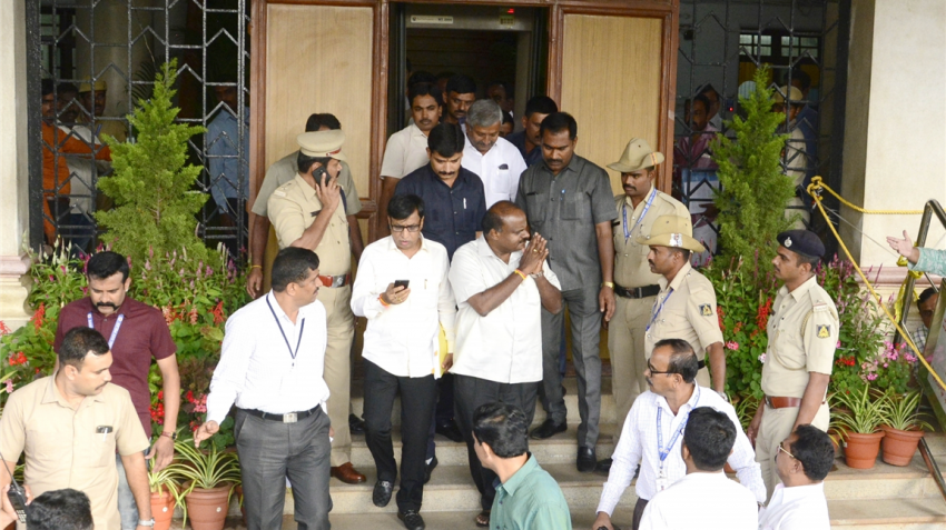 Karnataka floor test: BJP legislators stage protest sleep in Assembly