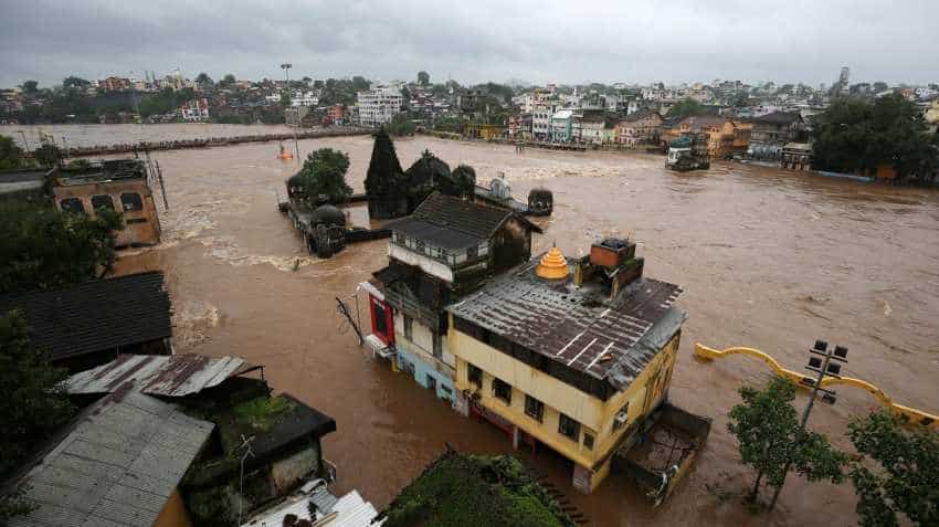 Maharashtra Flood Update Heavy Rains Lead To Flooding In Kolhapur Just Rooftops Visible In Some Areas Zee Business