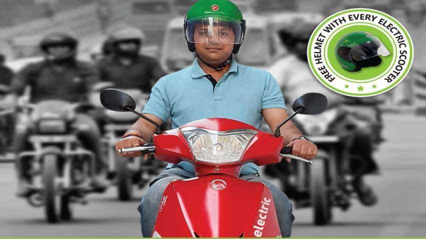 Hero electric scooter offer! Free helmet - Awareness against pollution during Odd-Even