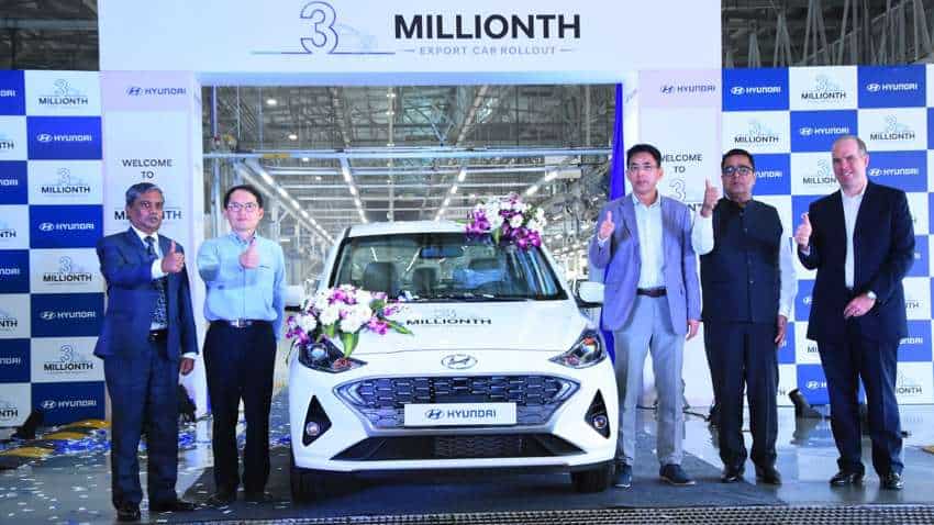 Big feat! Hyundai rolls out fastest 3 millionth 'Made-in-India' export car - AURA Big feat! Hyundai rolls out fastest 3 millionth 'Made-in-India' export car - AURA