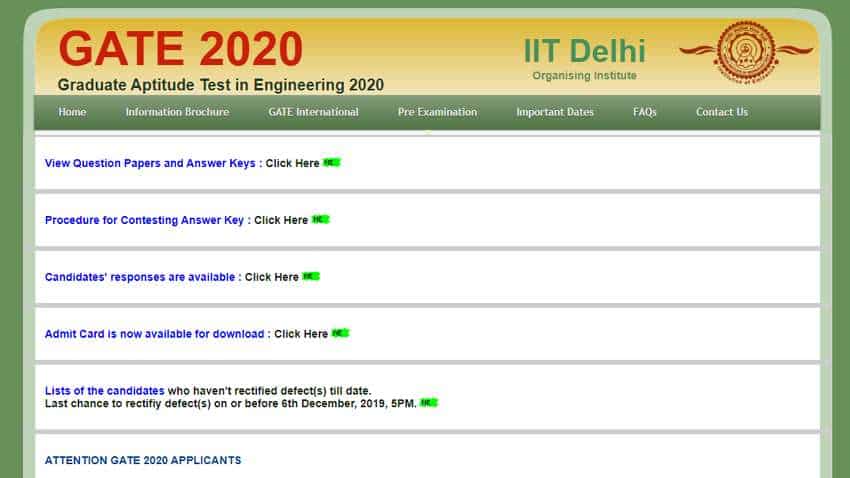 GATE 2020 question papers released at gate.iitd.ac.in, answer key to be out soon