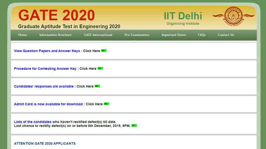 GATE 2020 question papers released at gate.iitd.ac.in, answer key to be out soon GATE 2020 question papers released at gate.iitd.ac.in, answer key to be out soon
