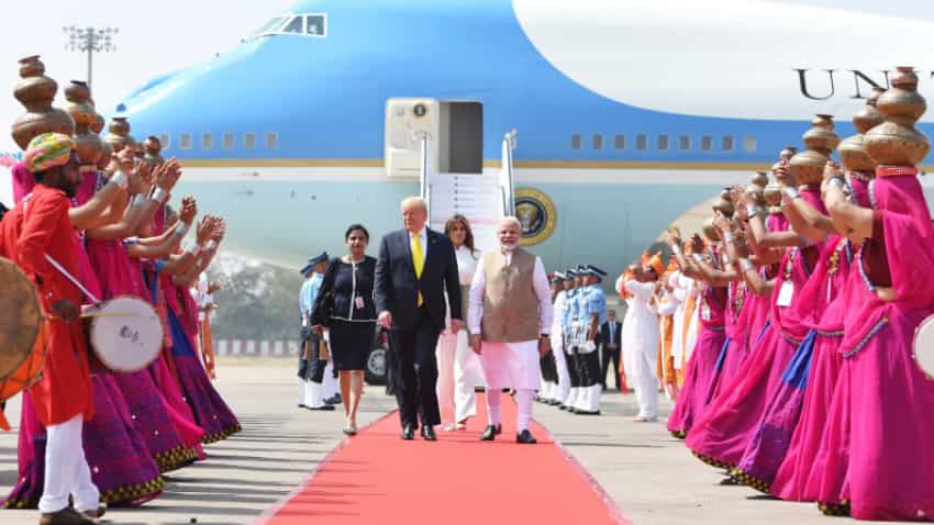 Namaste Trump: US President Donald Trump arrives in Ahmedabad