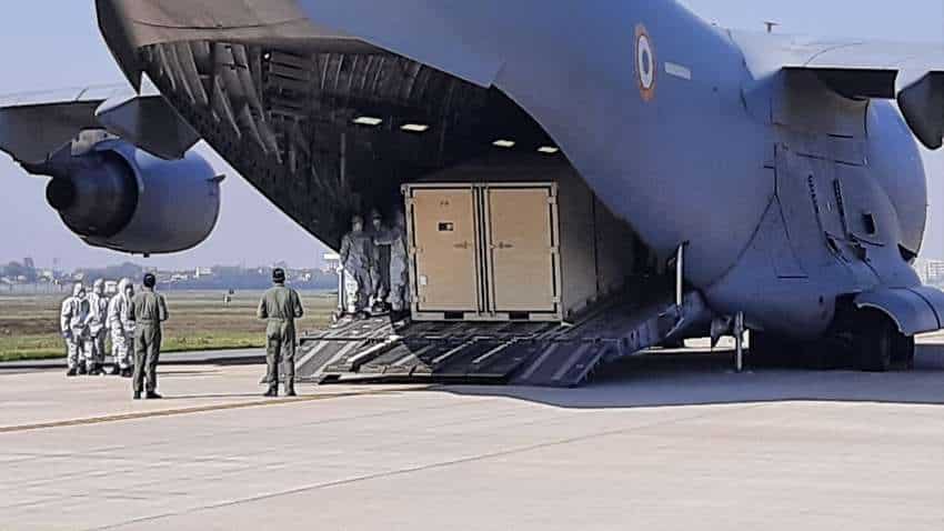 Coronavirus: First batch of 58 stranded Indians brought back from Iran in C-17 Globemaster aircraft Coronavirus: First batch of 58 stranded Indians brought back from Iran in C-17 Globemaster aircraft