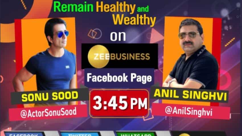 #StarsOnZeeBusiness: Anil Singhvi in LIVE chat with actor Sonu Sood on fame, fortune and giving! WATCH HERE