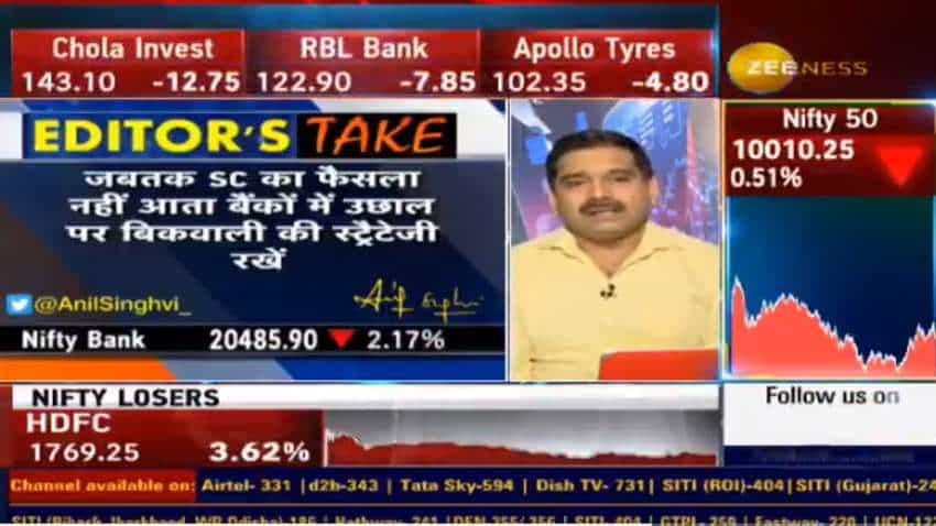 Editor's Take: Market guru Anil Singhvi gives this crucial advice to investors on banks and NBFCs Editor's Take: Market guru Anil Singhvi gives this crucial advice to investors on banks and NBFCs