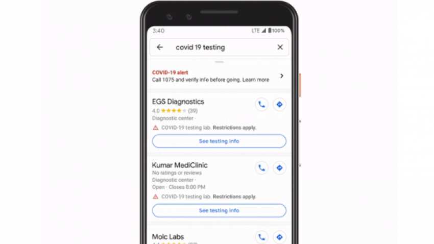 Now you can search COVID-19 test centres on Google Search, Assistant and Maps: Here is how