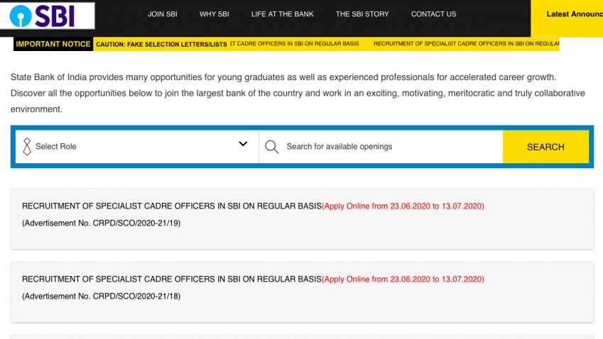 SBI SO recruitment 2020: Salary, eligibility criteria, where to apply – Over 400 vacancies up for grabs 