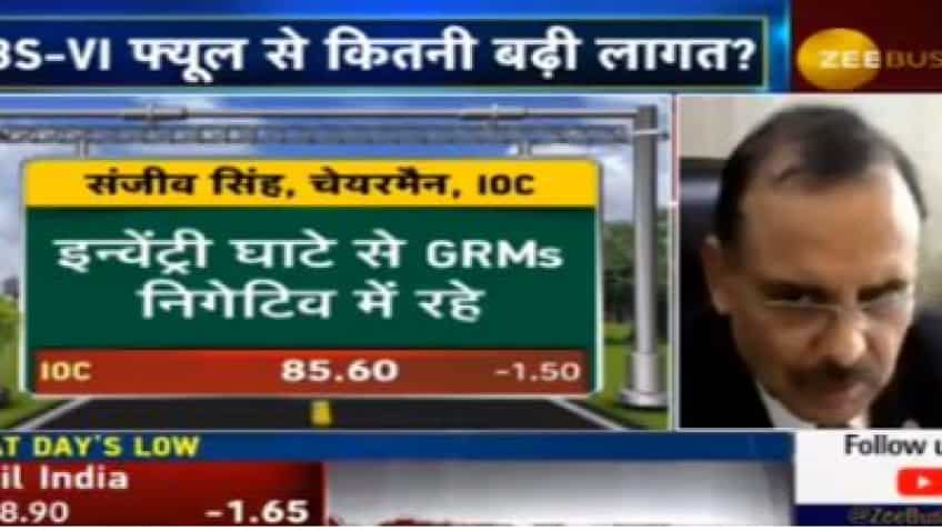 Inventory Loss &amp; low margins on Petrol &amp; Diesel led to a loss in Q4FY20: Sanjiv Singh, Chairman, IOC