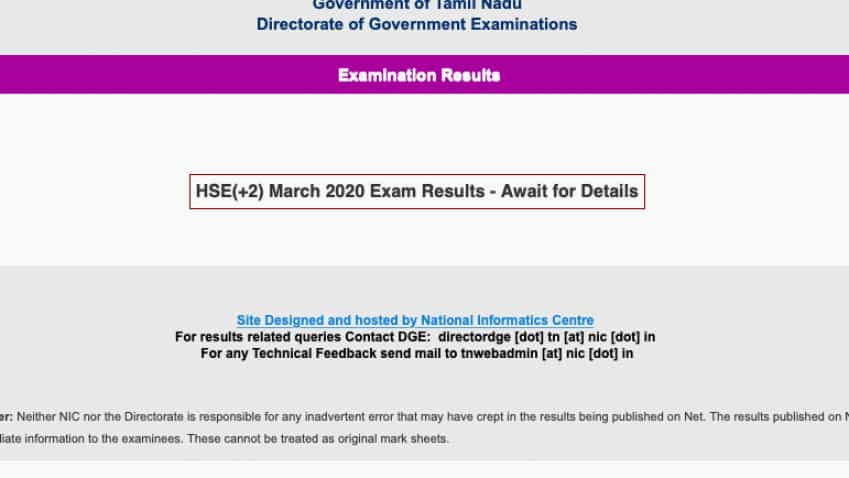 Tamil Nadu 12th result 2020: Alert! TN 2020 Plus Two result expected soon at tnresults.nic.in Tamil Nadu 12th result 2020: Alert! TN 2020 Plus Two result expected soon at tnresults.nic.in