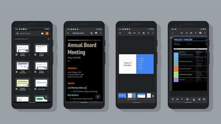 Google Docs, Sheets and Slides get Dark Theme support for Android 