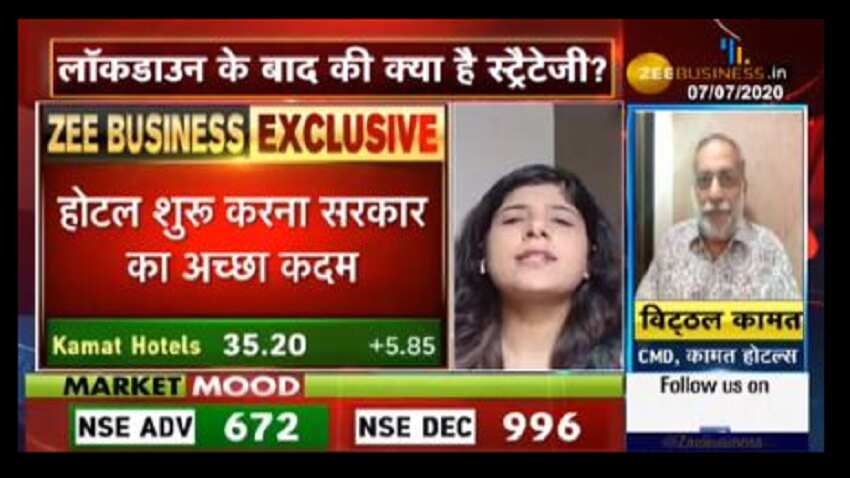 Business is expected to be back on track in 6-12 months: V Kamat, CMD, Kamat Hotels